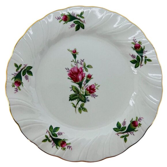 6 Vintage Truly Tasteful Floral Dessert Bread Plates Pink Roses Gold Trim 7.5" - Picture 6 of 15